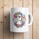 Cana personalizata "Unicorn hipster"