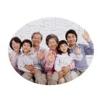 Puzzle oval personalizat, 42 piese - 24 cm